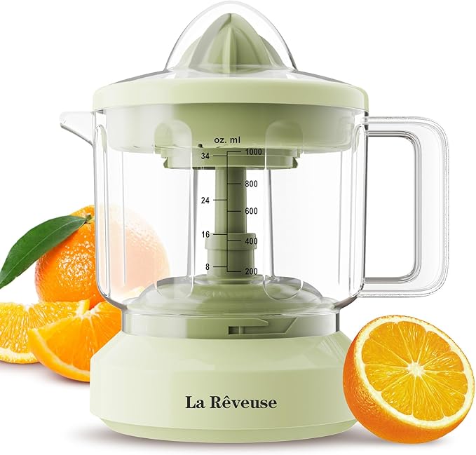 La Reveuse 300W Single Serving Blender (Pink) + La Reveuse 34 oz Electric Citrus Juicer