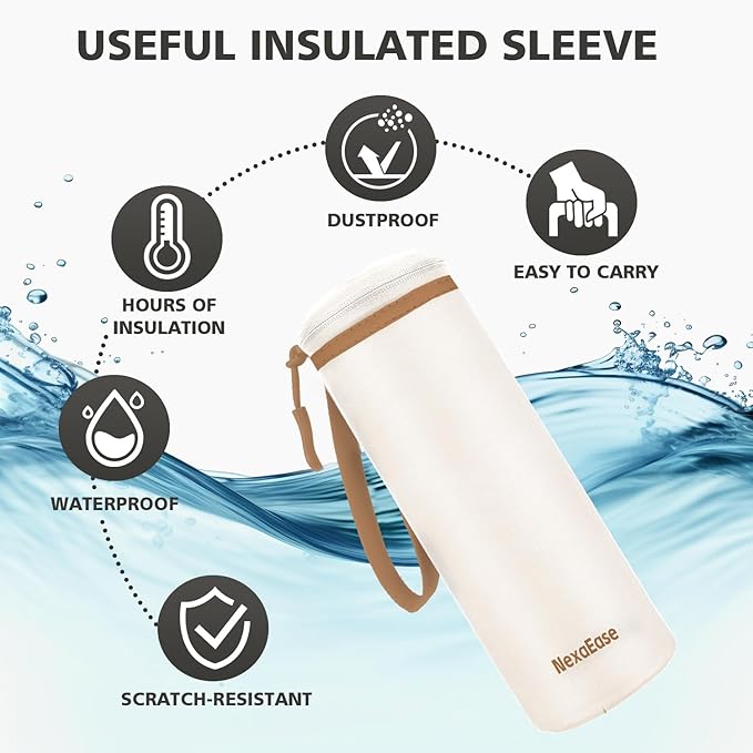Portable Blender for Shakes and Smoothies- Personal Juicer 20 OZ Electric Protein Shaker Bottle with Insulated Sleeve USB-C RechargeableTravel Lid-Small Blender Cup for Kitchen Office GymTravel