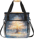 Christmas Tree Coffee Maker Carrying Bag Mystical Tree Travel Storage Bag Compatible with K-Mini or K-Mini Plus Single Serve Coffee Brewer Carrying Case with Multiple Pockets &amp Shoulder Strap