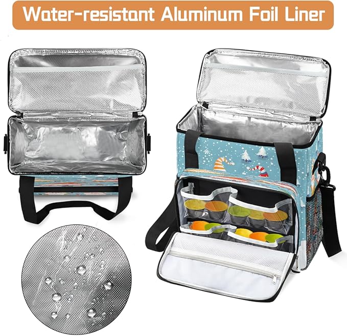 Christmas (709) Coffee Maker Carring Bag Travel Carrying Storage Tote Bag Compatible with Keurig K-Mini or K-Mini Plus Portable Single Serve Coffee Brewer Case with Pockets for K-cup Pods