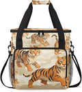 Tiger Coffee Maker Carrying Bag Cute Tiger Portable Travel Storage Tote Bag Compatible with K-Mini or K-Mini Plus Single Serve Coffee Brewer Carrying Case with Multiple Pockets &amp Shoulder Strap