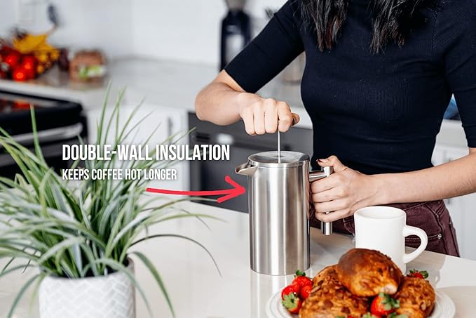 Barista Warrior French Press Coffee Maker &amp Gooseneck Kettle