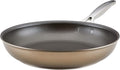 Anolon Ascend Hard Anodized Nonstick Frying Pan/Skillet - Good for All Stovetops (Gas Glass Top Electric &amp Induction) Dishwasher &amp Oven Safe with Stainless Steel Handle 12 Inch - Bronze