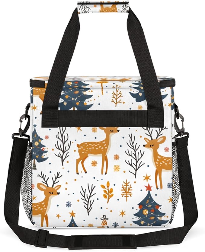 Magic Tree Xmas Coffee Maker Carrying Bag Portable Travel Storage Tote Bag Compatible with K-Mini or K-Mini Plus Single Serve Coffee Brewer Carrying Case with Multiple Pockets &amp Shoulder Strap