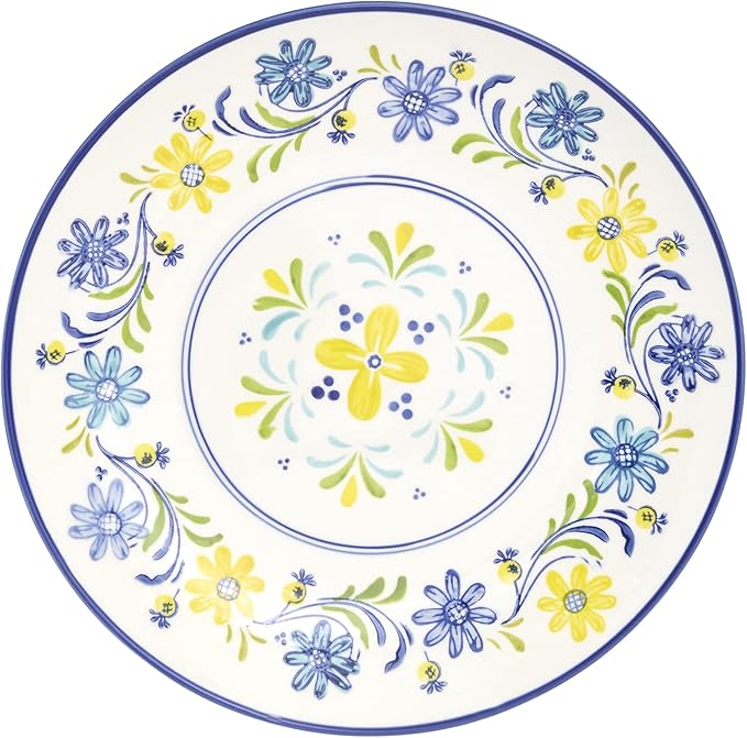 Baum-Essex - Dinnerware Sets 16 Piece Dish Set for 4 Beautiful Home Decor includes Dinner Plates Salad Plates Bowls and Mugs (Italia Blue)
