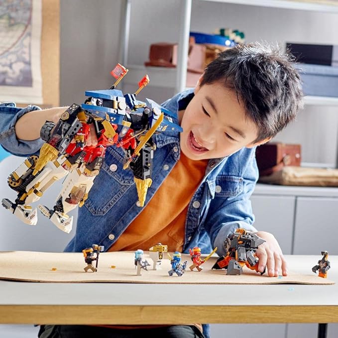 Lego NINJAGO Ninja Ultra Combo Mech 4 in 1 Set 71765 with Toy Car Jet Plane and Tank Toys Plus 7 Minifigures