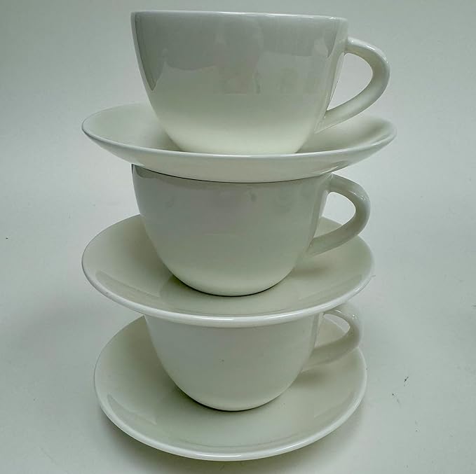 Bone China Dinnerware and Serveware. 15 Piece Tea Set Service for 6 Classic White