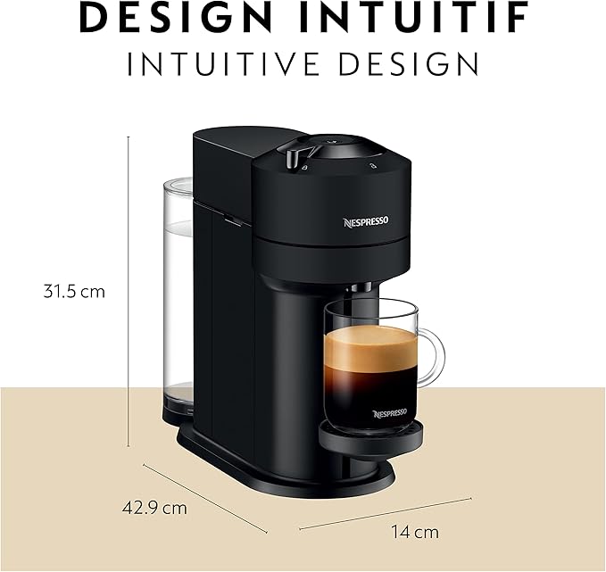 Nespresso Vertuo Next Coffee and Espresso Machine by De'Longhi Matte Black