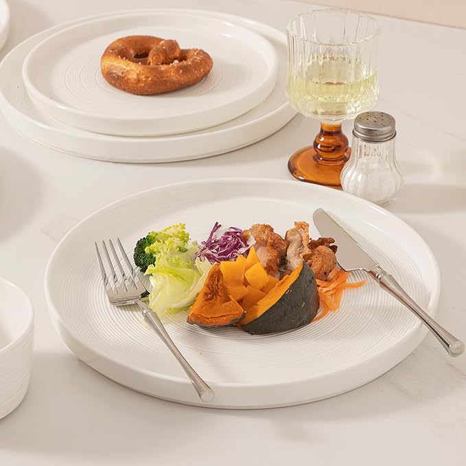 Dinnerware sets plates and bowls sets modern platesCeramic Dinnerware Sets12 Pieces Porcelain Lightweight PlatesScratch Resistant Dish Set (style - 10 4 - Set (12pcs))