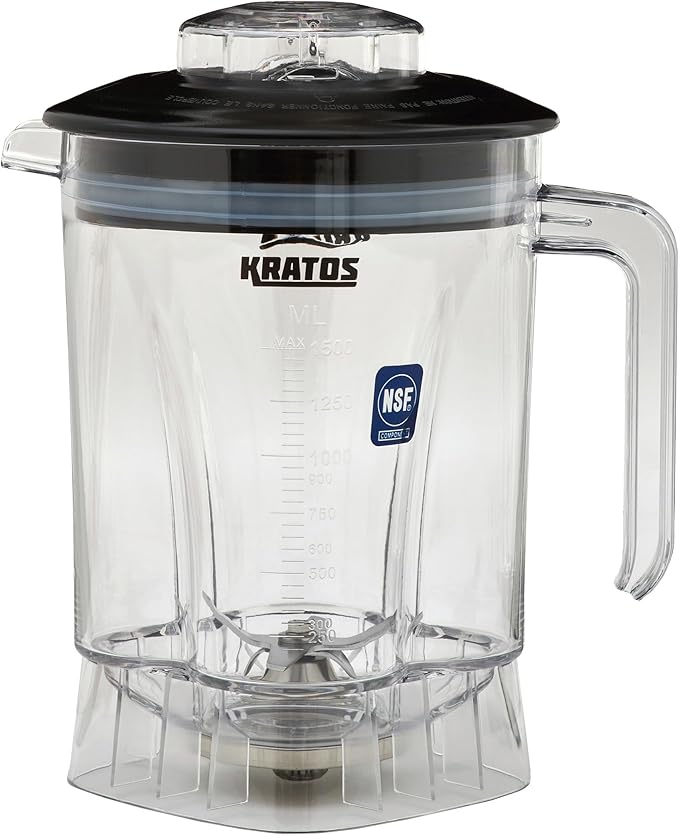 Kratos Commercial Blender Jar 48 oz. BPA-Free Durable Plastic Jar for Kratos Blenders (29B-010)