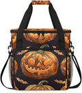 Abstract Pumpkin Coffee Maker Carrying Bag Glitter Pumpkin Travel Storage Bag Compatible with K-Mini or K-Mini Plus Single Serve Coffee Brewer Carrying Case with Multiple Pockets &amp Shoulder Stra
