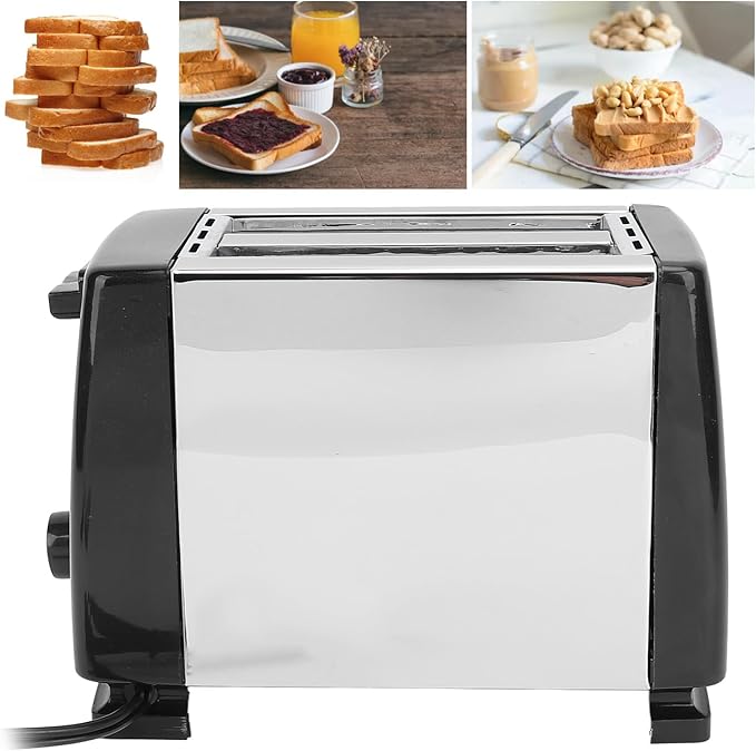 2 Toaster Long Slot Toaster Stainless Steel Bread Toaster Wide Slot Toaster with 6 Levels Timing for Bagels &amp Waffles Anti Clogging Auto Shutoff Reheat and Cancel Button
