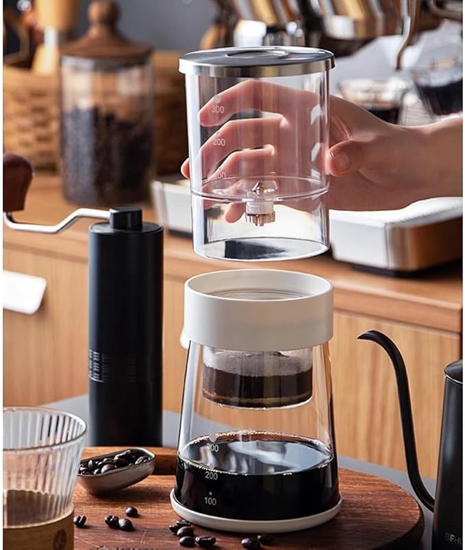 Cold Brew Drip TowerCold Brew Drip Coffee MakerSlow Drip Coffee Machinew/Adjustable Dripping SpeedStainless Steel Filter600 Ml Glass Pot