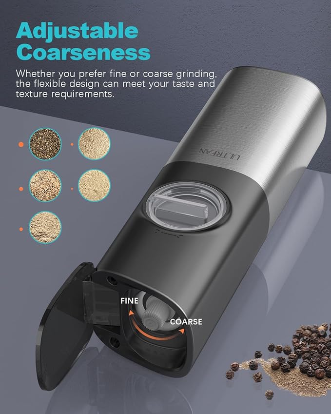 Ultrean 2 Slice Toaster &amp Rechargeable Electric Salt and Pepper Grinder Set