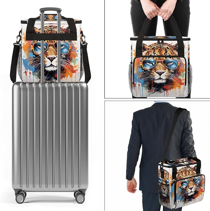 Glassed Tiger Coffee Maker Carrying Bag Portable Travel Storage Tote Bag Compatible with K-Mini or K-Mini Plus Single Serve Coffee Brewer Carrying Case with Multiple Pockets &amp Shoulder Strap