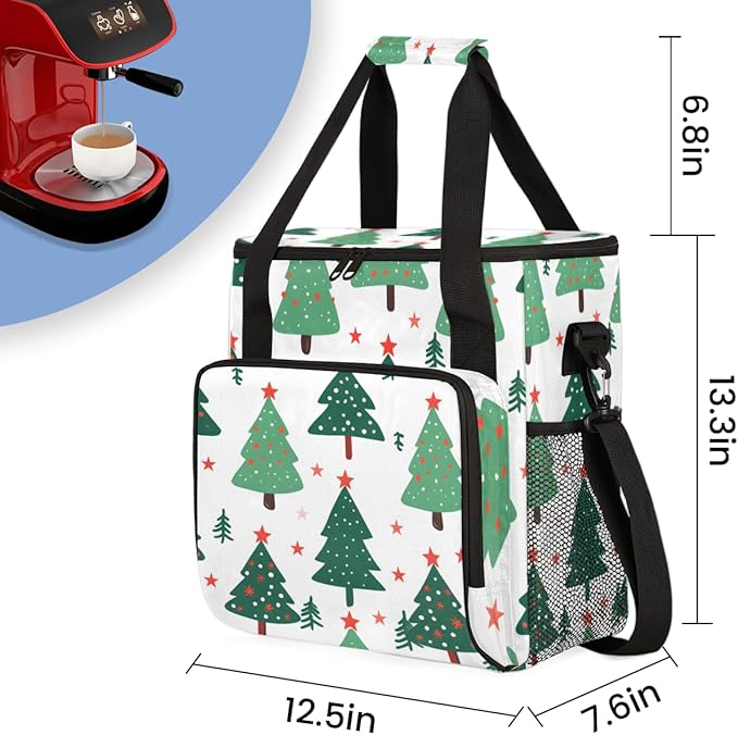 Gothic Tree Coffee Maker Carrying Bag Portable Travel Storage Tote Bag Compatible with K-Mini or K-Mini Plus Single Serve Coffee Brewer Carrying Case with Multiple Pockets &amp Shoulder Strap