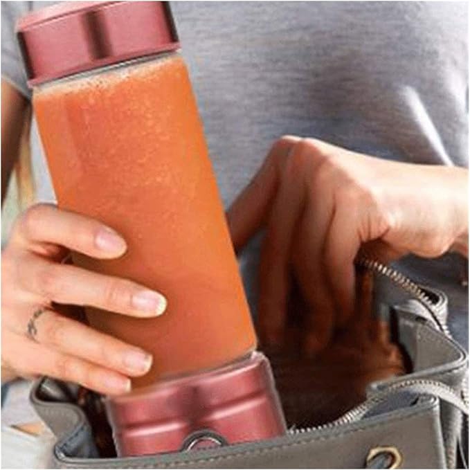 Portable Personal Size Smoothies and Shakes Handheld Fruit Machine USB Rechargeable Juicer Cup Ice Blender Mixer Home/of 450 ml