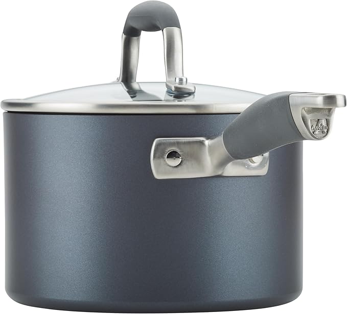 Anolon Advanced Home Hard Anodized Nonstick Cookware/Pots and Pans Set 9 Piece - Moonstone