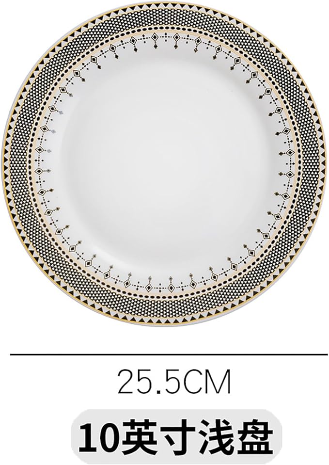 bone china dinnerware set tableware set 24-piece dinnerware set for 6 cups and plates sets for kitchen round plates dinner plate set dishwasher safe kitchen dishes set for housewarmingpartydinner