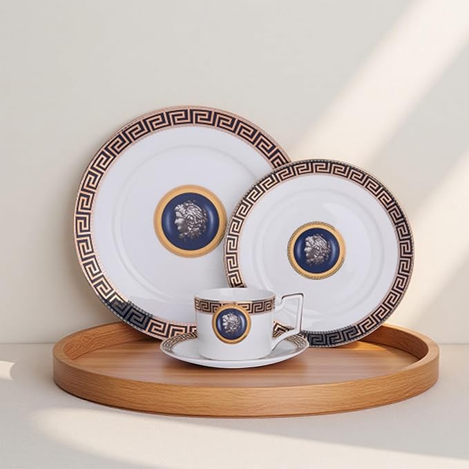 European Style Dinnerware Set Service for 2 Bone China Dinnerware Sets Unbreakable Porcelain Dinner Sets Coffee Cup and Saucer Tableware Set Steak Dinner Plates Dish Set sets-004