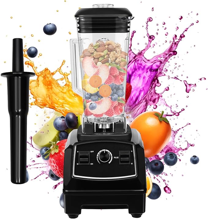 2.0 Ltr Black Food Blender Mixer Multiple Speeds Easy to Use and Clean