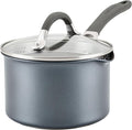 Circulon A1 Series with ScratchDefense Technology Nonstick Induction Straining Sauce Pan with Lid 2 Quart Graphite