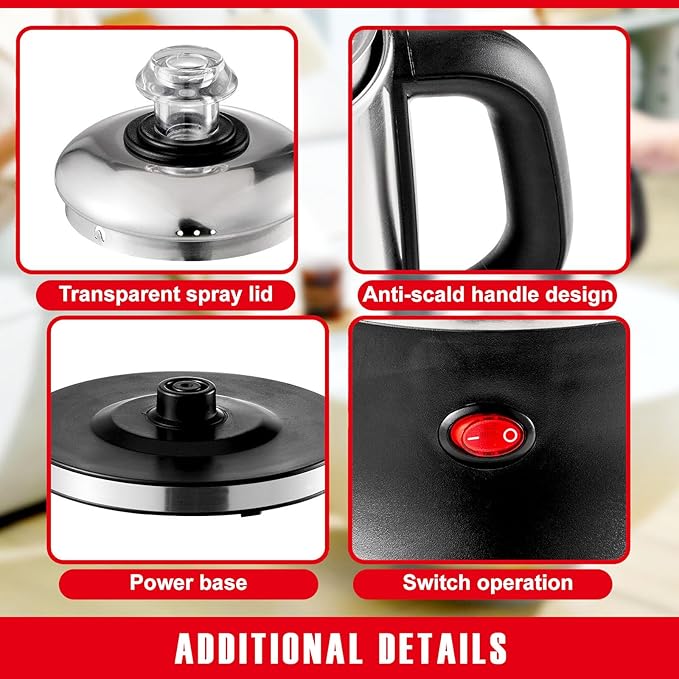 Happybuy 12-Cup Electric Coffee Percolator with Stainless Steel Construction Heat-Resistant Handle Keep Warm Feature Quick Brewing and Easy-Pour Spout Silver