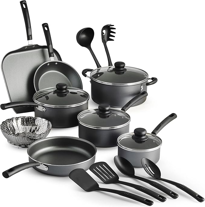 Non-stick Cookware Set 18 Piece OneColor