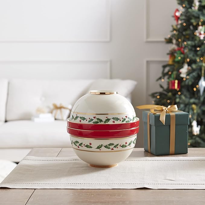 Lenox 893494 Holiday Luna Nesting Dinnerware Set Christmas Hosting