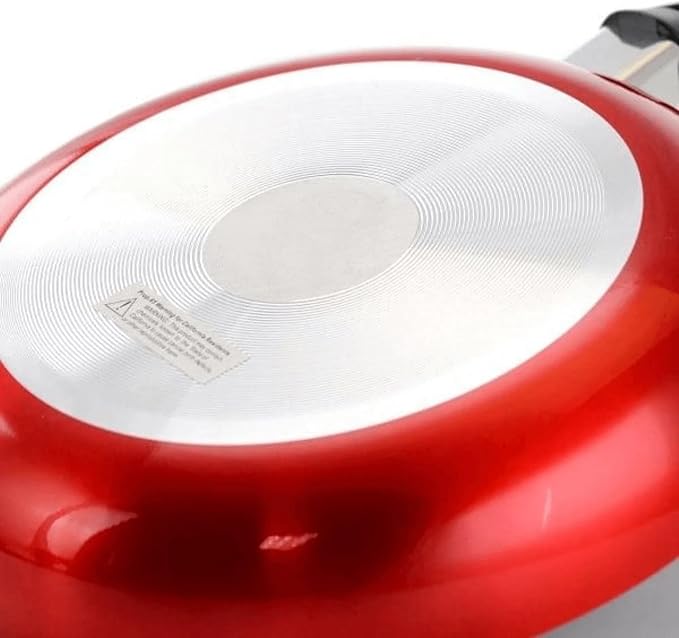 Nonstick Cookware Set 7 Pieces Healthy Pots and Pans Set Kitchen Cookware Set Non-toxic Healthy Non Stick Kitchen Cooking Set with Frying Pans Set Red