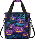 Gothic Halloween Pumpkins Coffee Maker Carrying Bag Travel Storage Bag Compatible with K-Mini or K-Mini Plus Single Serve Coffee Brewer Carrying Case with Multiple Pockets &amp Shoulder Strap