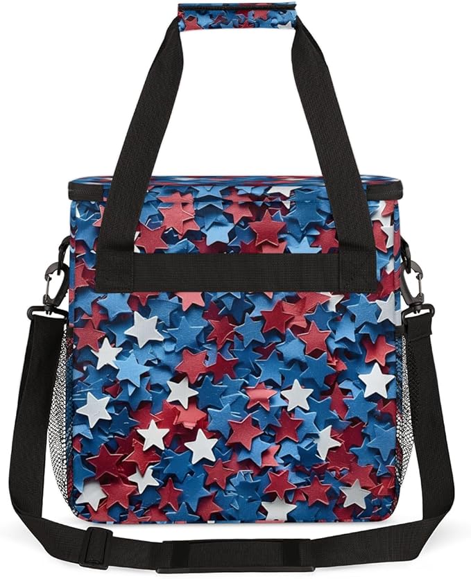 Independence Coffee Maker Carrying Bag 4th of July Travel Storage Bag Compatible with K-Mini or K-Mini Plus Single Serve Coffee Brewer Carrying Case with Multiple Pockets &amp Shoulder Strap