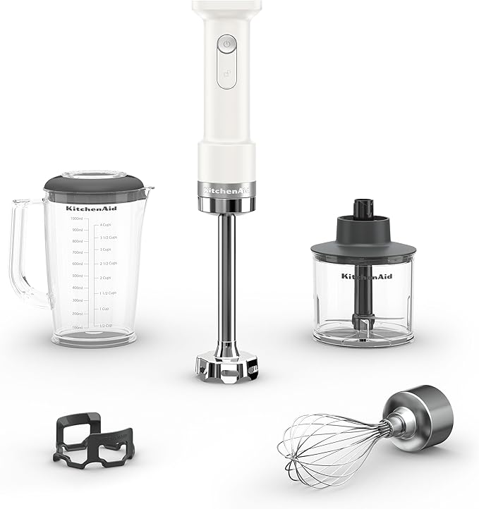 KitchenAid Go Cordless Hand Blender with Accessories - battery sold separately KHBRV05 Porcelain White