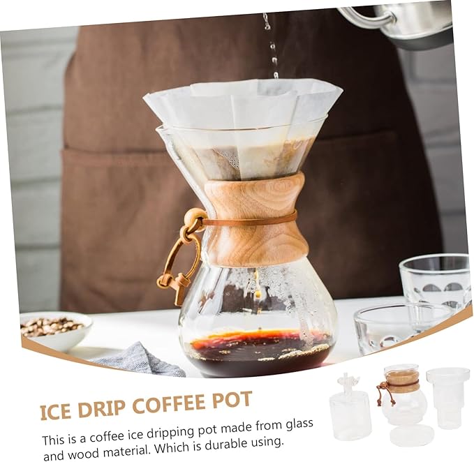 1Set Glass Cold Brew Coffee Pot Drip Coffee Maker Easy to Clean Portable and Lightweight Design Craftsmanship