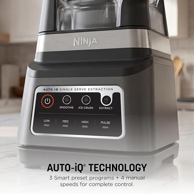 Ninja BN751 Professional Plus DUO Blender 1400 Peak Watts 3 Auto-IQ Programs for Smoothies Frozen Drinks &amp Nutrient Extractions 72-oz. Total Crushing Pitcher &amp (2) 24 oz. To-Go Cups Black