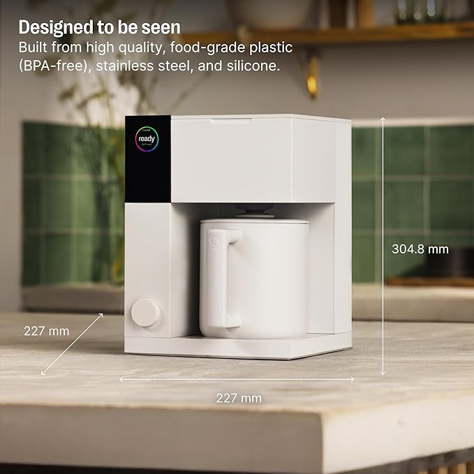 Fellow Aiden Precision Coffee Maker - 10-Cup Thermal Carafe Built-In Brewing Guidance Scheduling Removable Water Tank Matte White