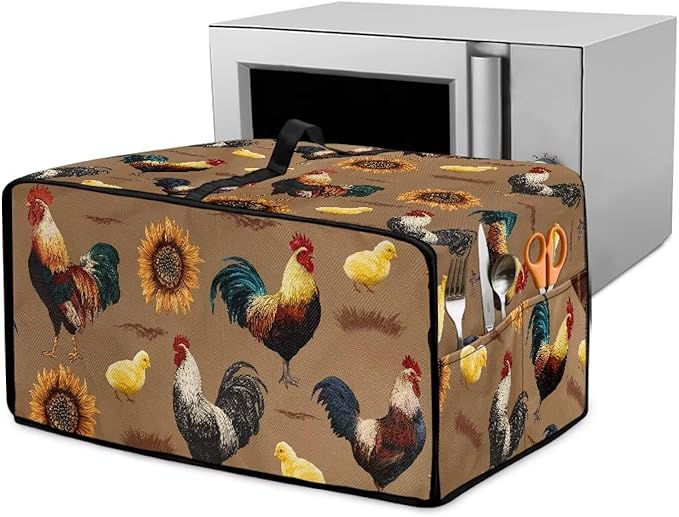 Doojoayie 8 Slice Toaster Oven Covers for Kitchen Counter Sunflower Toaster Cover 22.5x18.5x 13 Small Appliance Dust Protector Kitchen Decoration Gifts for Women