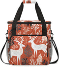 Christmas Elk Coffee Maker Carrying Bag Misty Forest Travel Storage Bag Compatible with K-Mini or K-Mini Plus Single Serve Coffee Brewer Carrying Case with Multiple Pockets &amp Shoulder Strap