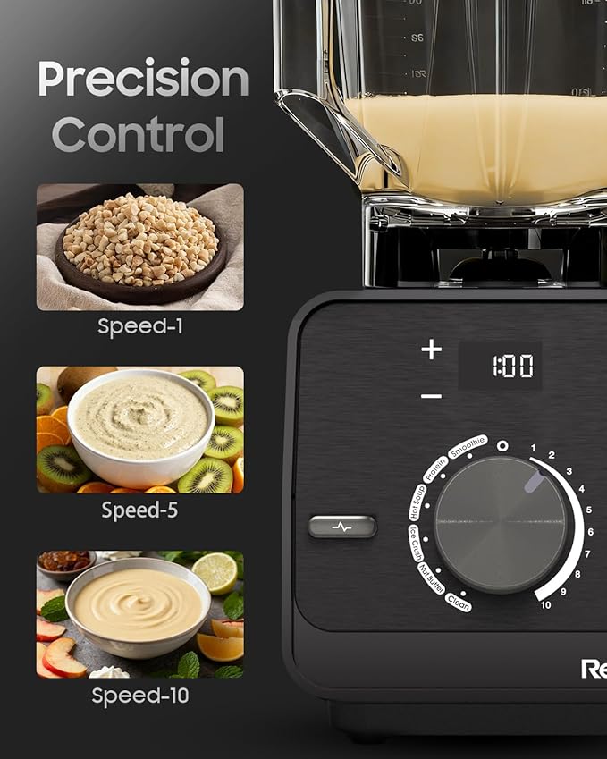 Professional High Power Blender 3.5HP Motor 30000 RPM Heavy Duty Countertop Blender for Frozen Fruit &amp Ice Hot Soup &amp Nut Milk Smoothie Maker 56oz Eastman Tritan Jar 10 Speeds &amp 6 Pr