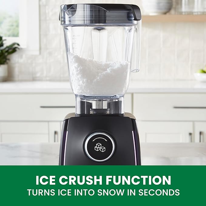 Omega ProForce Blender Professional Grade with Intellidial Technology Includes 20 Built-In Recipes 12 Variable Speeds 7 Pulse Settings and 64-Ounce Pitcher Plus Travel Cup 2HP/1400 Watts Black
