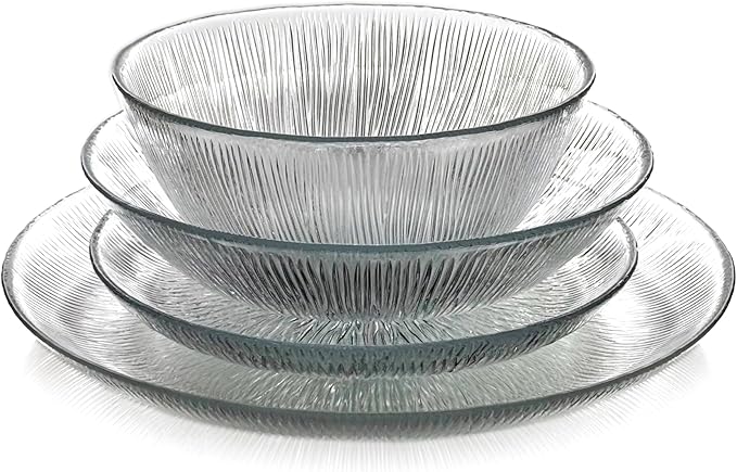 CASCATA 16 pcs. Glass Dinnerware Set