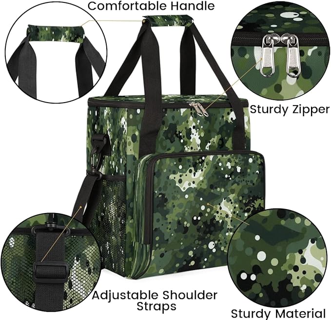 Camouflage Geometric Abstract Coffee Maker Travel Bag for K-Mini or K-Mini Plus Single Serve Coffee Brewer Portable Storage Tote Case for Tarvel