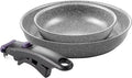 Ballarini Vinci Z1029-792 Vinci Frying Pan 7.9 inches (20 cm) / 10.2 inches (26 cm) Dedicated Handle 3-Piece Set Made in Italy IH Compatible Ceramic Coating