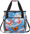 Abstract Butterfly Coffee Maker Carrying Bag Colorful Butterfly Travel Storage Bag Compatible with K-Mini or K-Mini Plus Single Serve Coffee Brewer Carrying Case with Pockets &amp Shoulder Strap