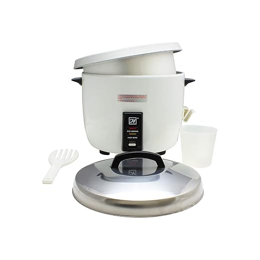 Thunder Group SEJ50000 30-Cup (Uncooked) 60-Cup (Cooked) Rice Cooker/Warmer White