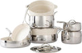 Bloomhouse 12 Piece Triply Stainless Steel Pots and Pans Cookware Set w/Non-Stick Non-Toxic Ceramic Interior Ceramic Steamer Inserts &amp 12 Protective Care Bags