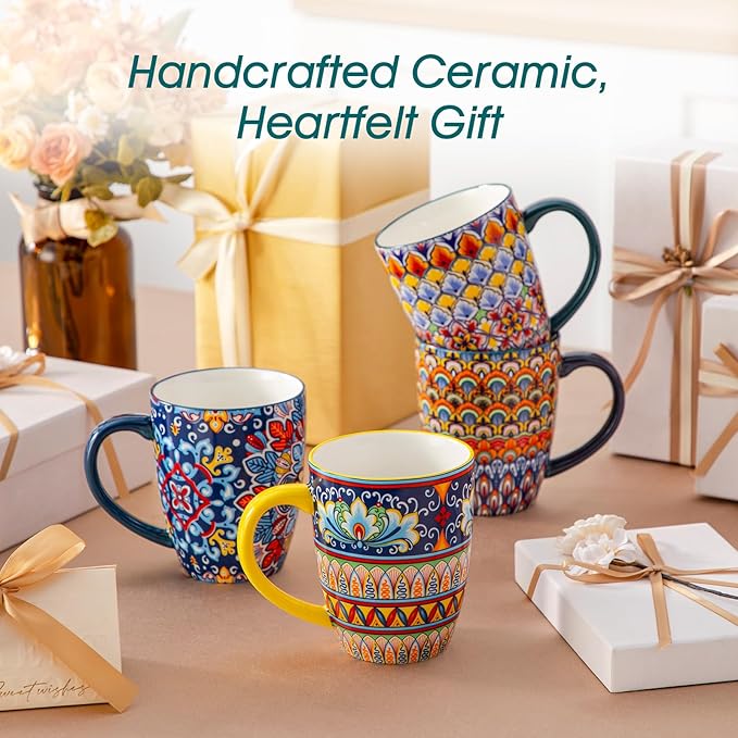 vancasso 18 Pieces Dinnerware Sets16 oz Coffee Mugs Set of 6