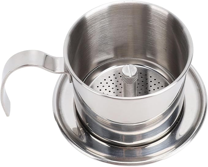 SUNGOOYUE Portable Stainless Steel Drip Maker with Vietnamese Coffee Filter Handcrafted Manual Brewing for Coffee Connoisseurs 200ml Capacity