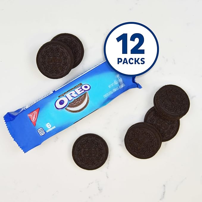OREO Chocolate Sandwich Cookies School Lunch Box Snacks 2.4 Ounce (Pack of 12)