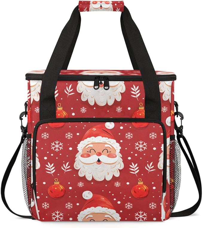 Mystical Santa Claus Coffee Maker Carrying Bag Watercolor Santa Claus Travel Storage Bag Compatible with K-Mini or K-Mini Plus Single Serve Coffee Brewer Carrying Case with Pockets &amp Shoulder St